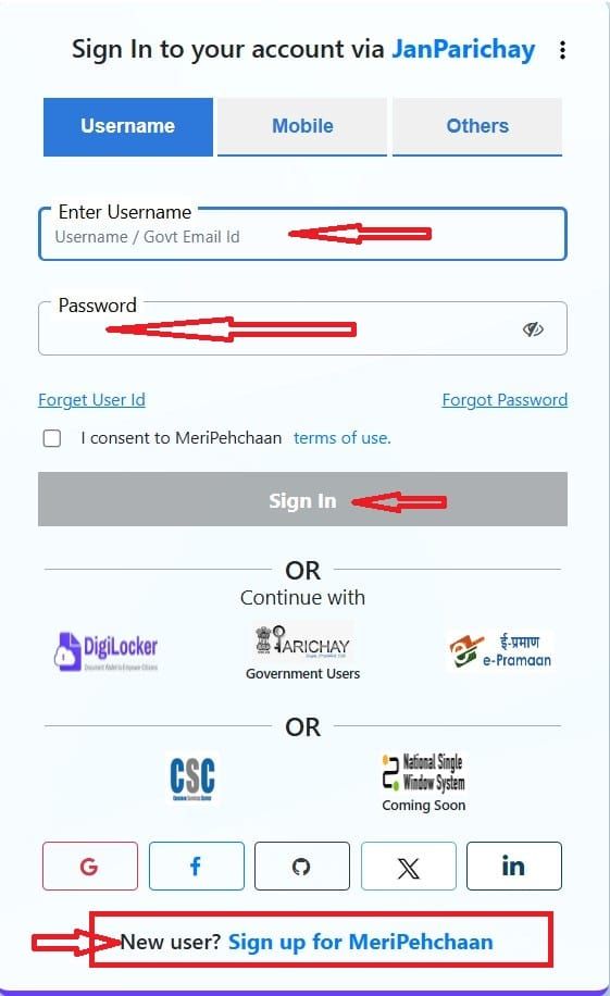 SIGN IN AND NEW REGISTRATION